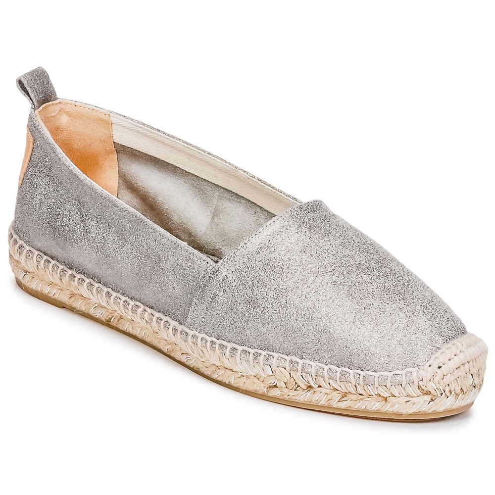 NEW Castaner Kent leather metallic espadrilles